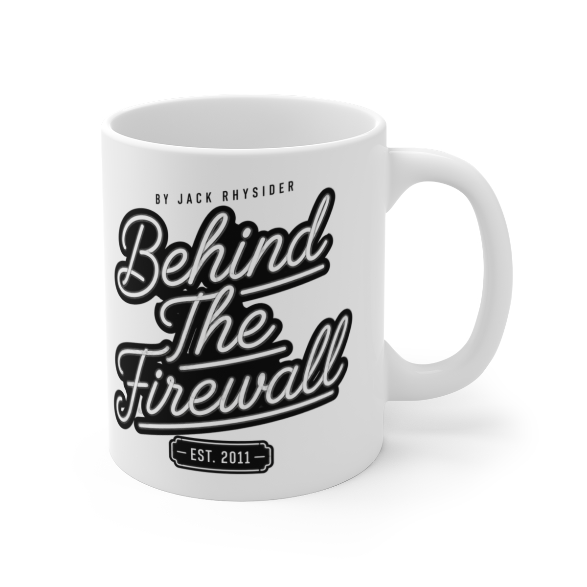Darknet Diaries "Behind The Firewall" White Mug