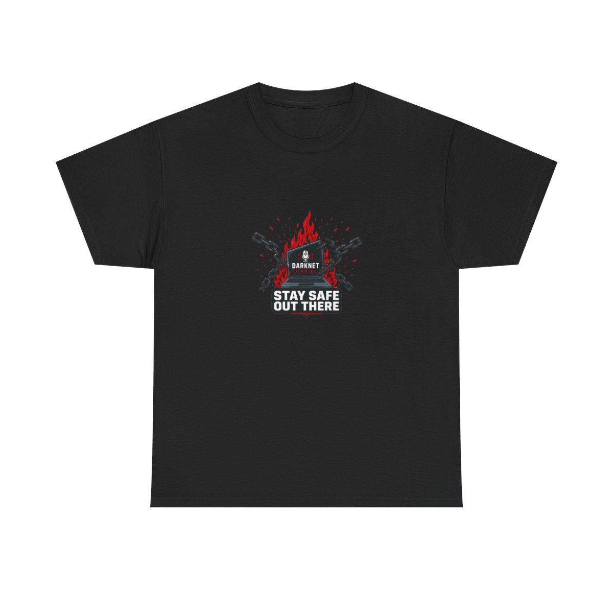 Darknet Diaries "Stay safe out there," Unisex Tee — official Darknet Diaries t-shirts