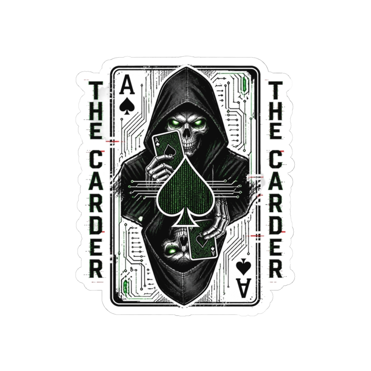 Darknet Diaries "The Carder" Sticker — official Darknet Diaries Stickers